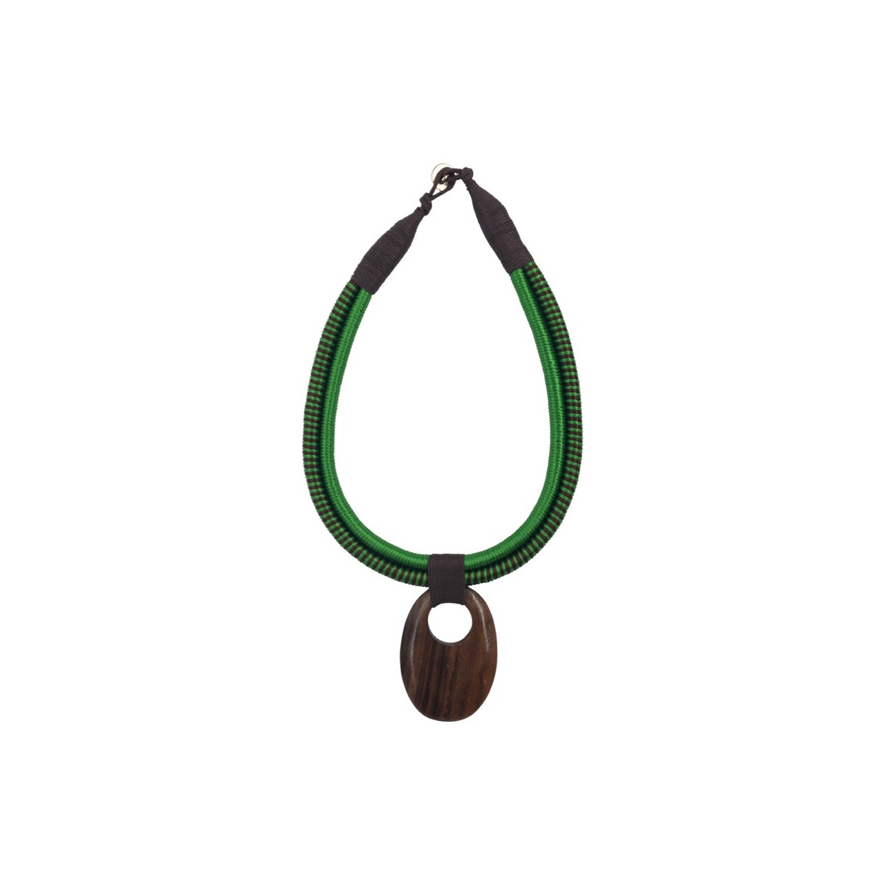 Colar Duplo Fio Acetinado Verde Bandeira