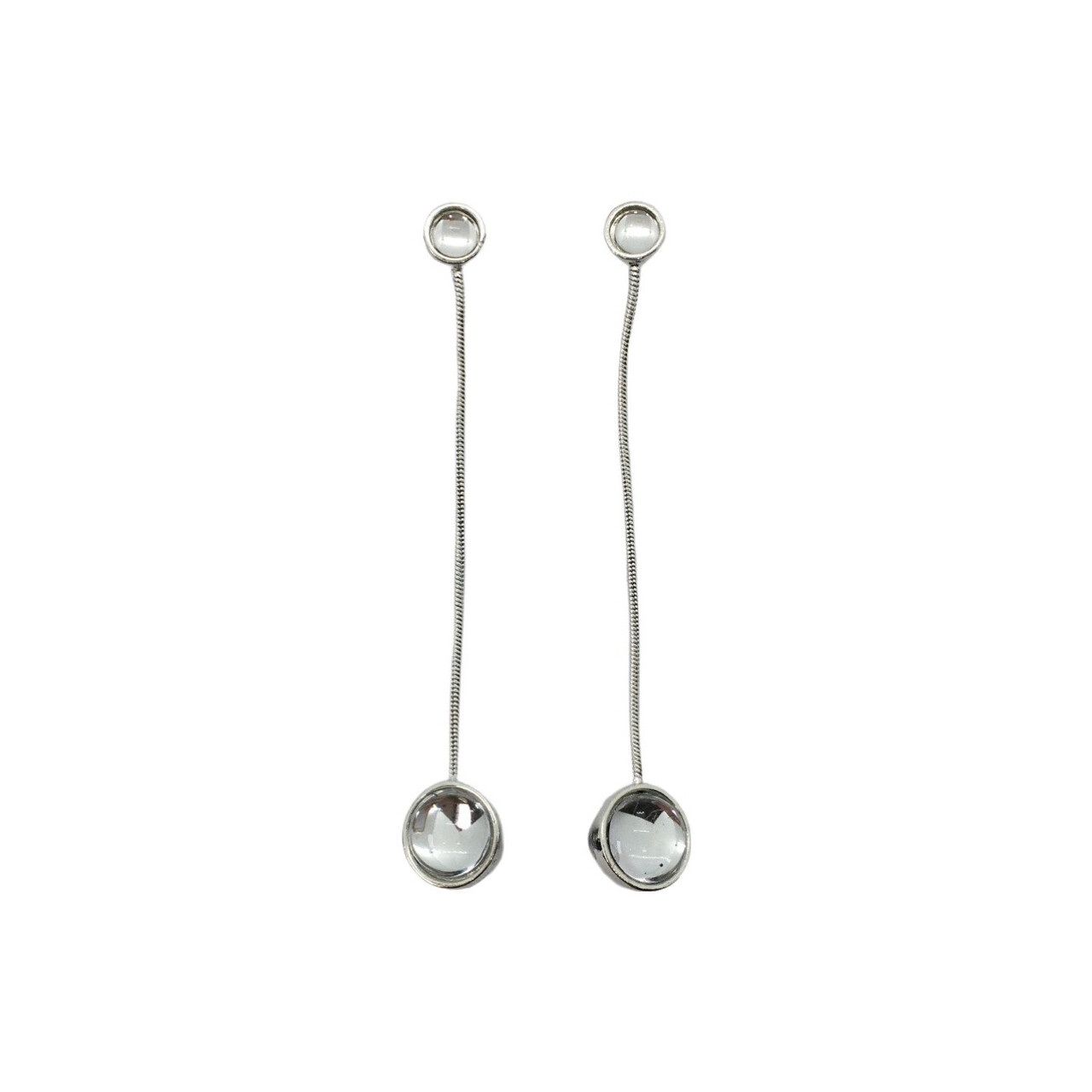 Brinco Pendurado Bolas Incolor