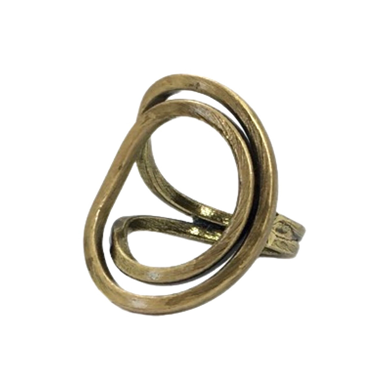 Anel Círculos Entre Si Clean Ouro Velho