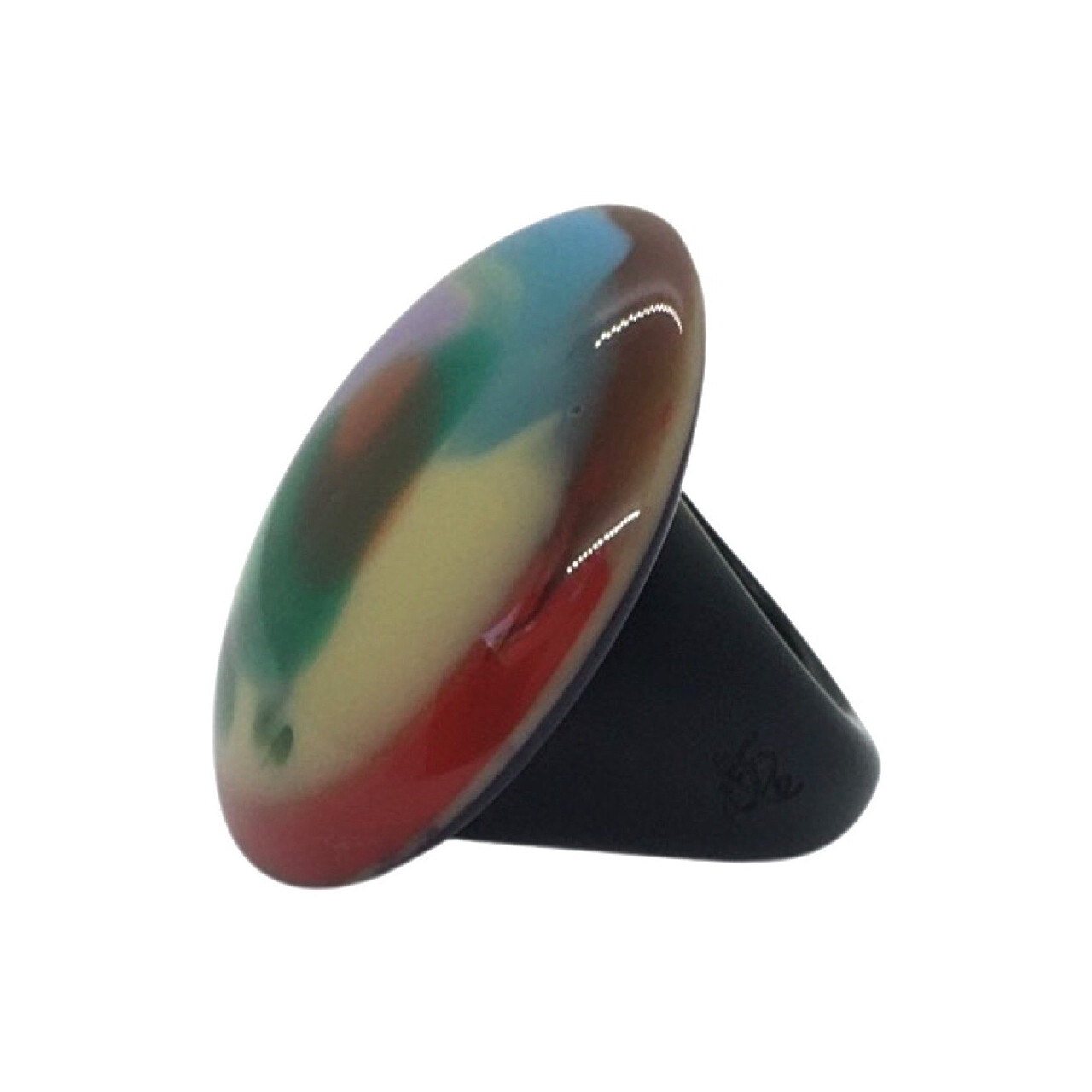 Anel Pop Art Preto e Cores