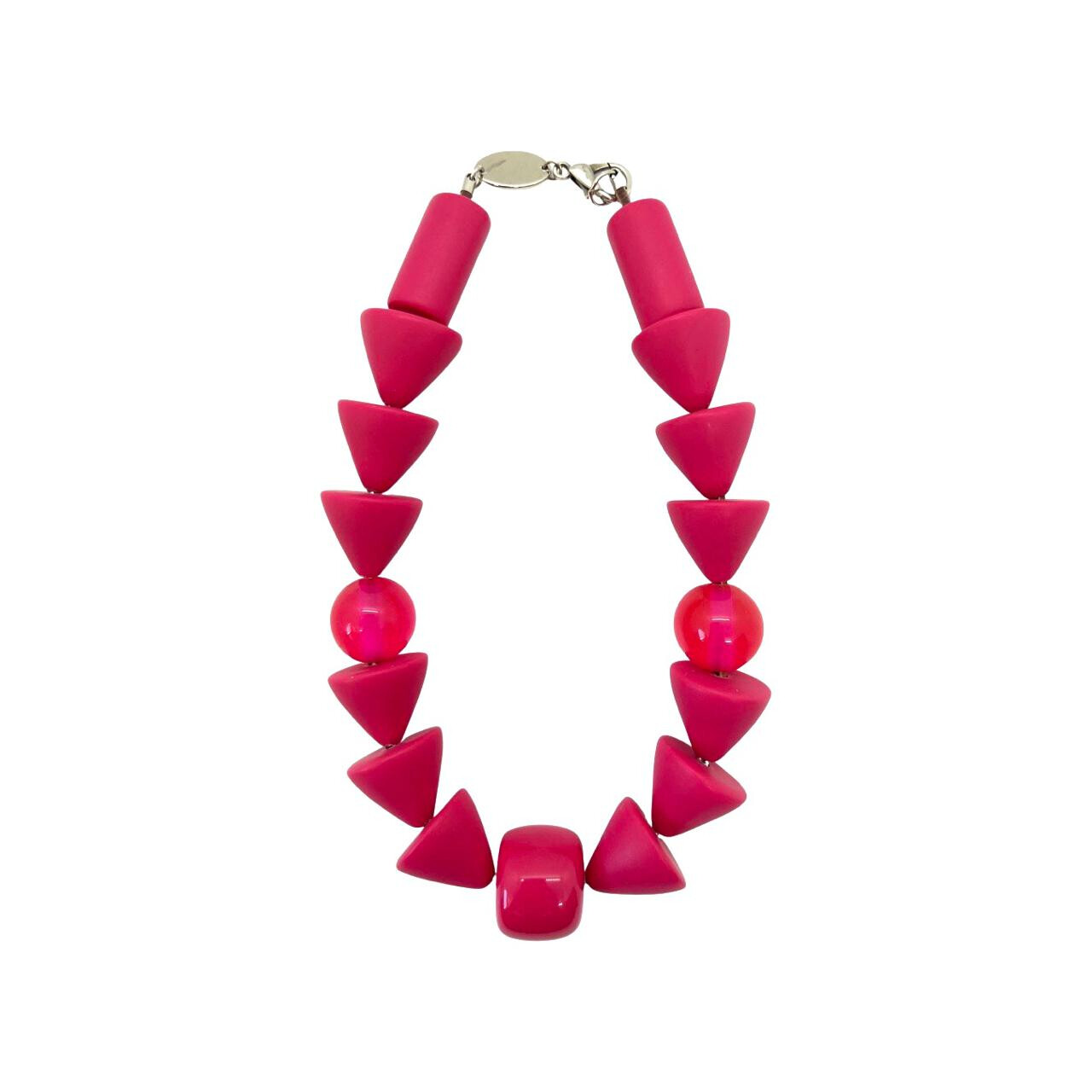 Colar Curto Geométricos Pink