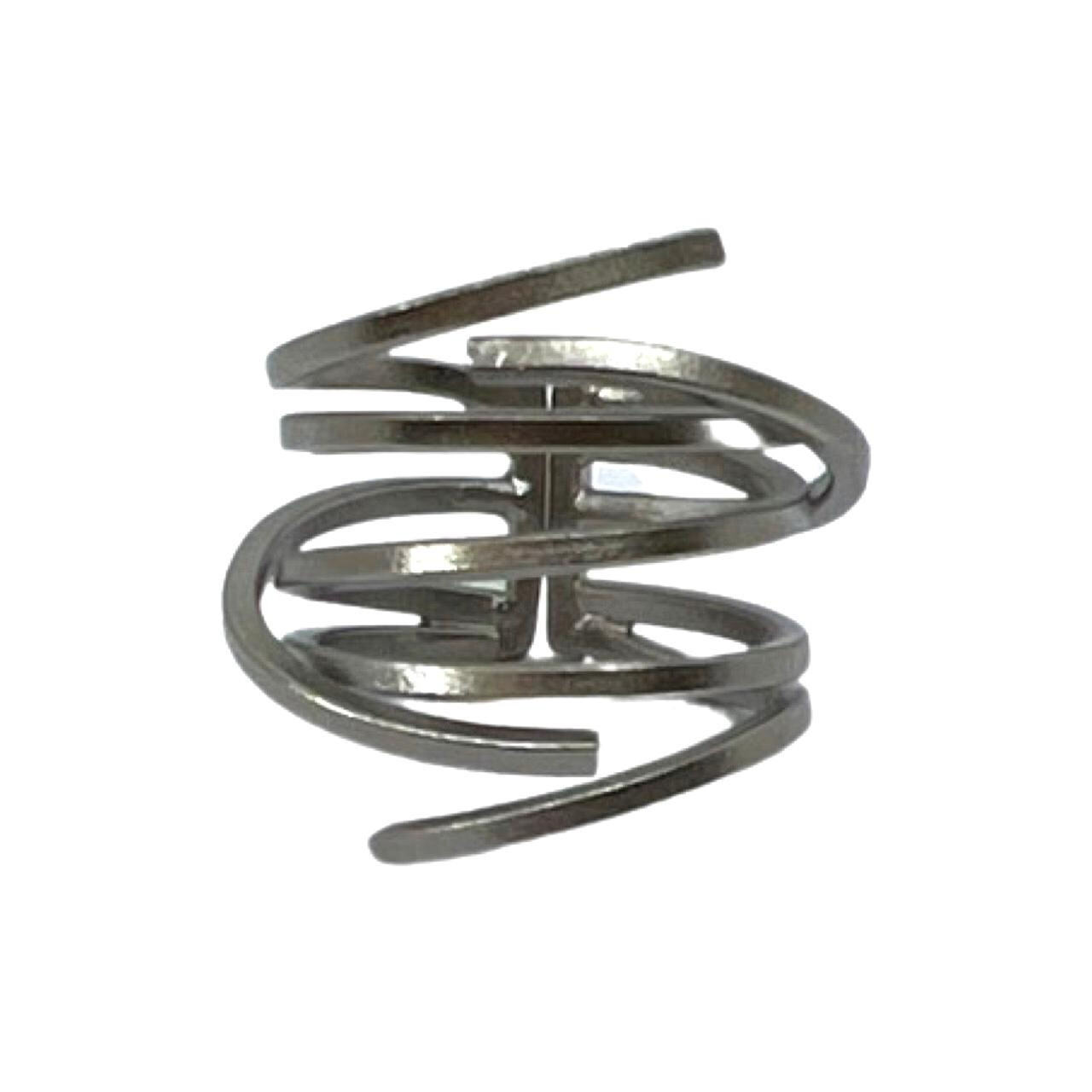 Anel Fios Metal Prateado