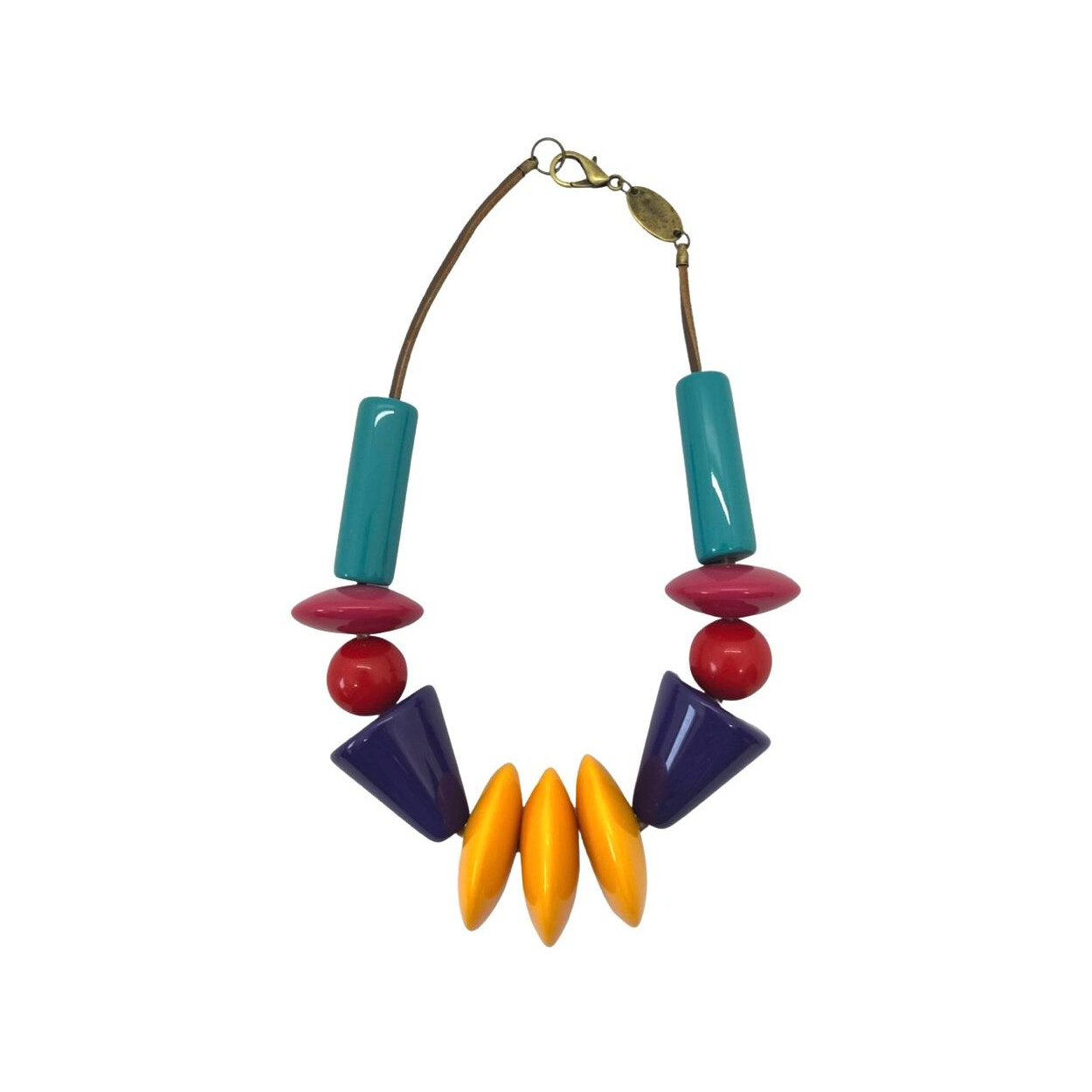 Colar Curto Formas Geométricas Cores