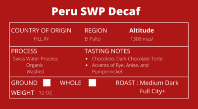 Peru SWP Decaf