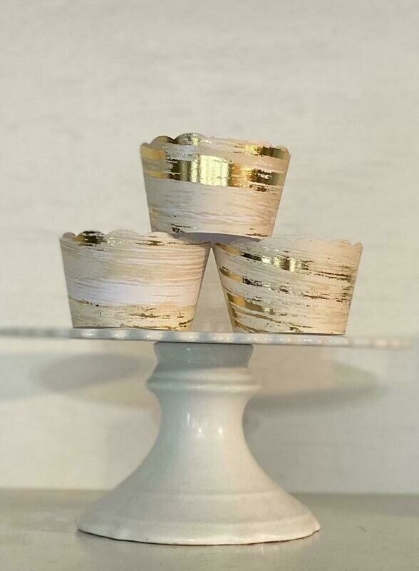 Cream and Gold Brushed Foil