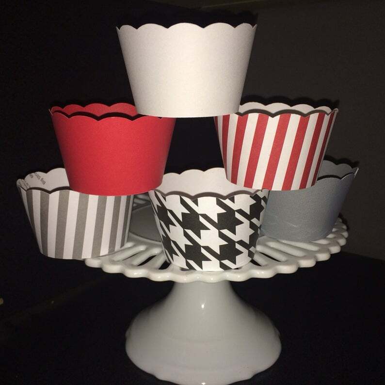 Alabama cupcake wrappers, Party supply, Roll Tide