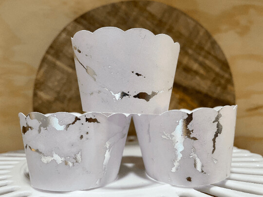 White and Silver Marble