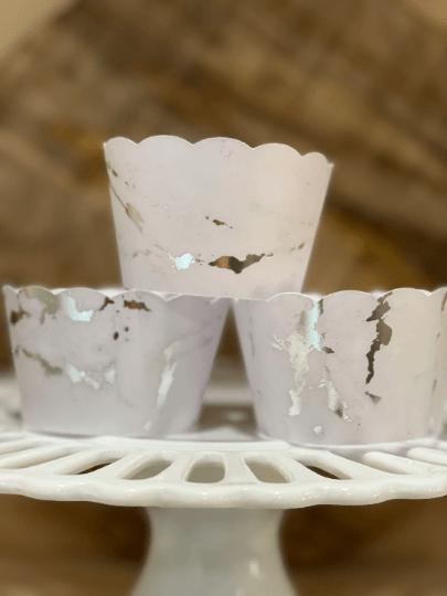 White and Silver Marble