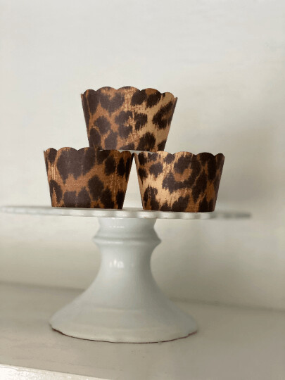 Leopard Cupcake Wrappers, Animal Cupcake Wrappers, Woodland Cupcake Wrappers, Wedding Cupcake Wrappers, Birthday Cupcake Wrapper, Hessian