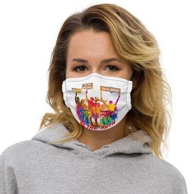 Watercolor Social Justice - Premium Face Mask