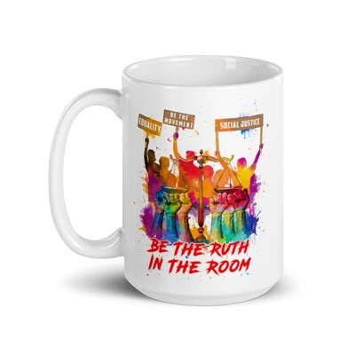 Watercolor Social Justice - White Glossy Mug