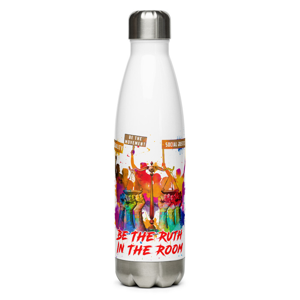 Watercolor Social Justice - Stainless Steel Water Bottle