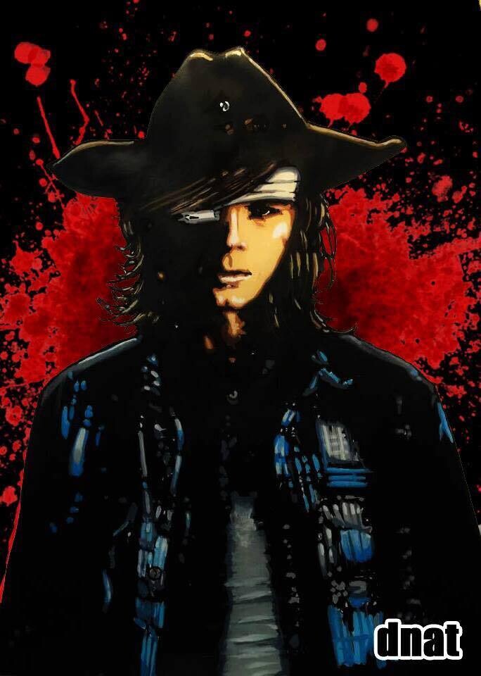 Carl Grimes Blood Splatter Print - 16x24
