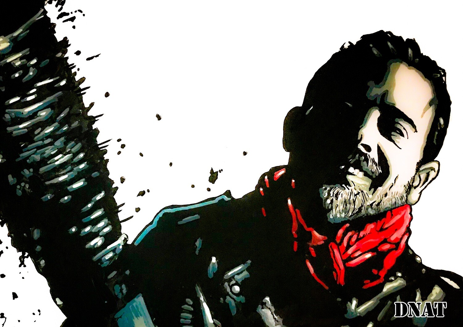 Negan with Lucille - Bold Print 16x24