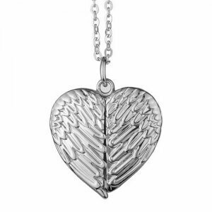 Angel wings locket silver