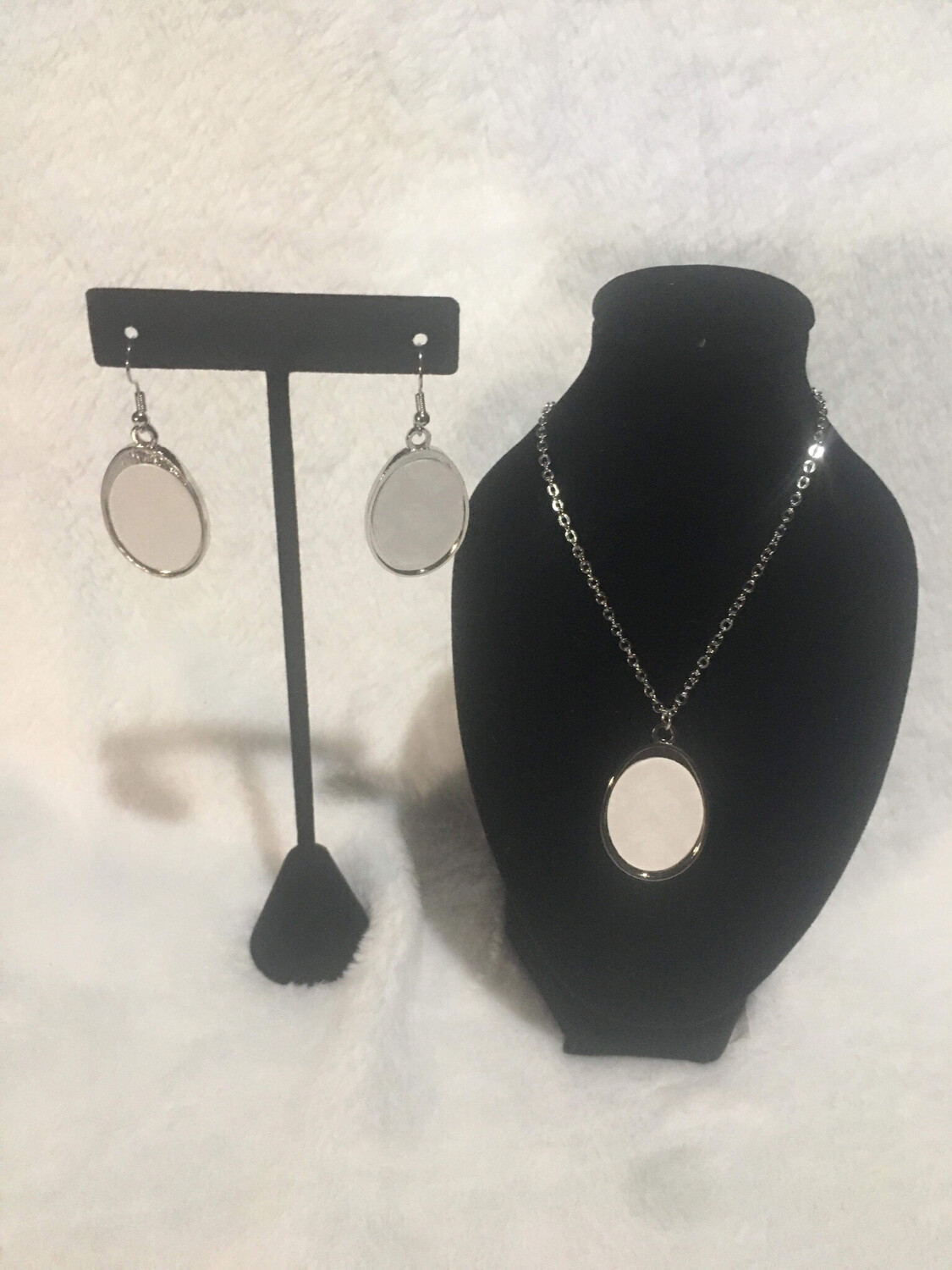 Oval Necklace And Earring Set