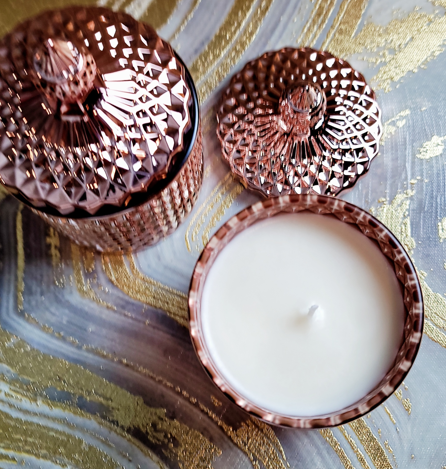 Rose Gold Diamond Candle