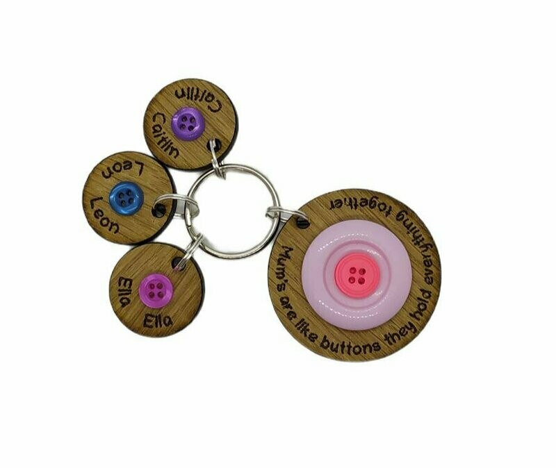 Mummy, keyring with charms