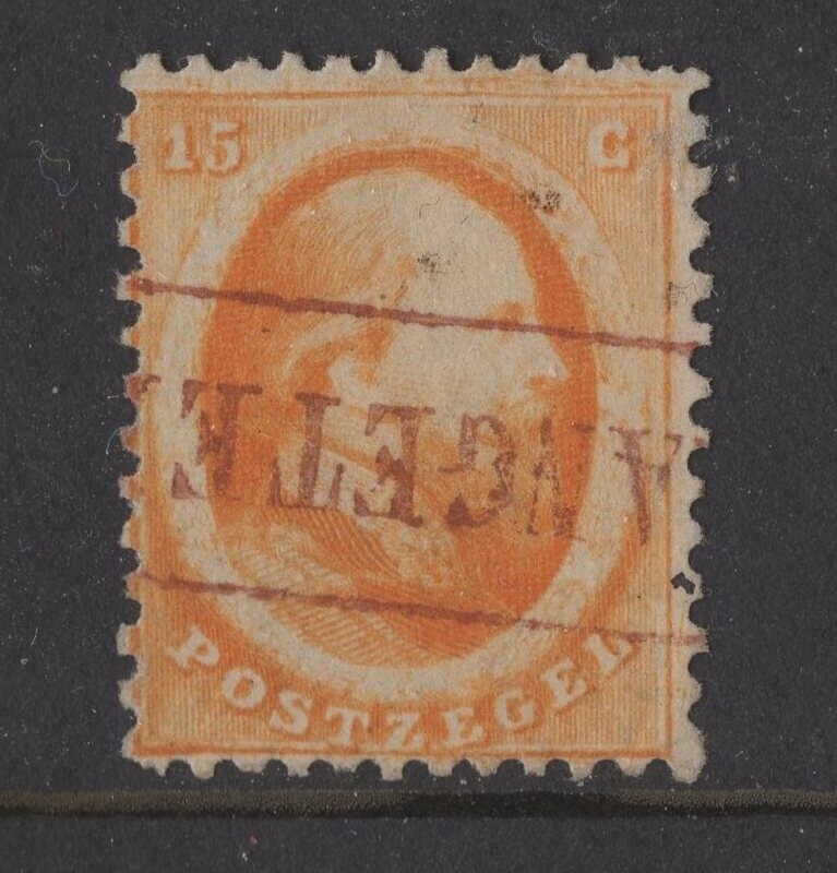 Nvph 6 A met rood AANGETEEKEND