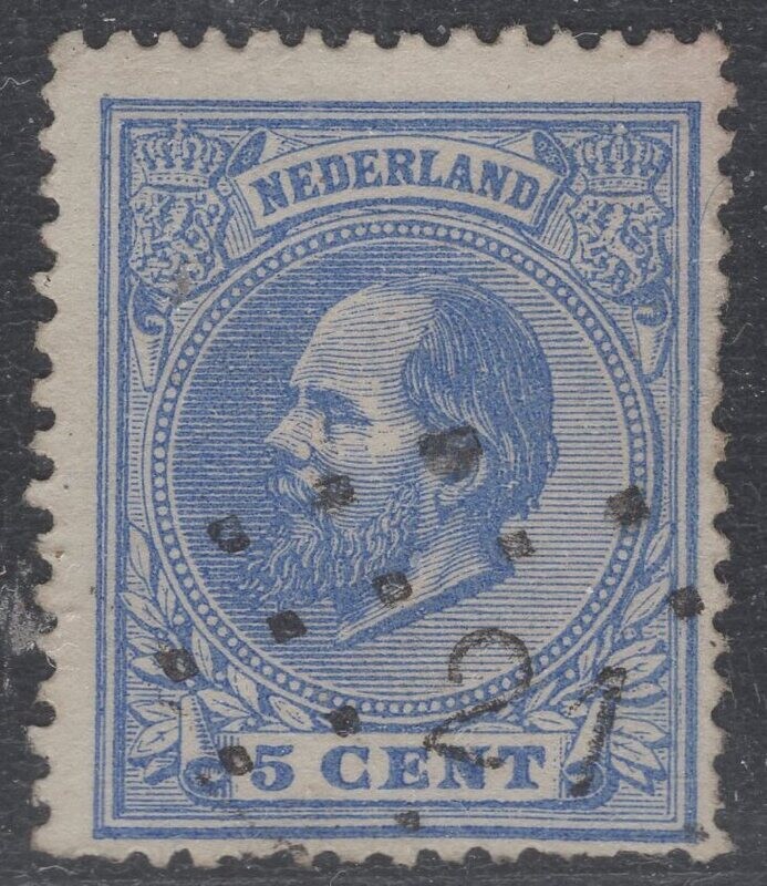 Puntstempel 21 (Emmen) op nvph 19G