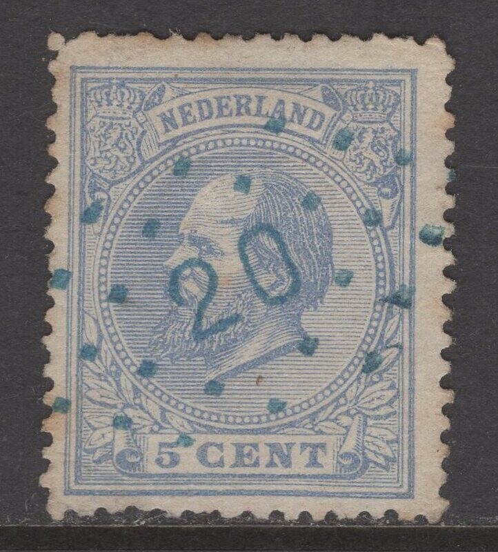 20 (Culemborg) in blauw op nvph 19C