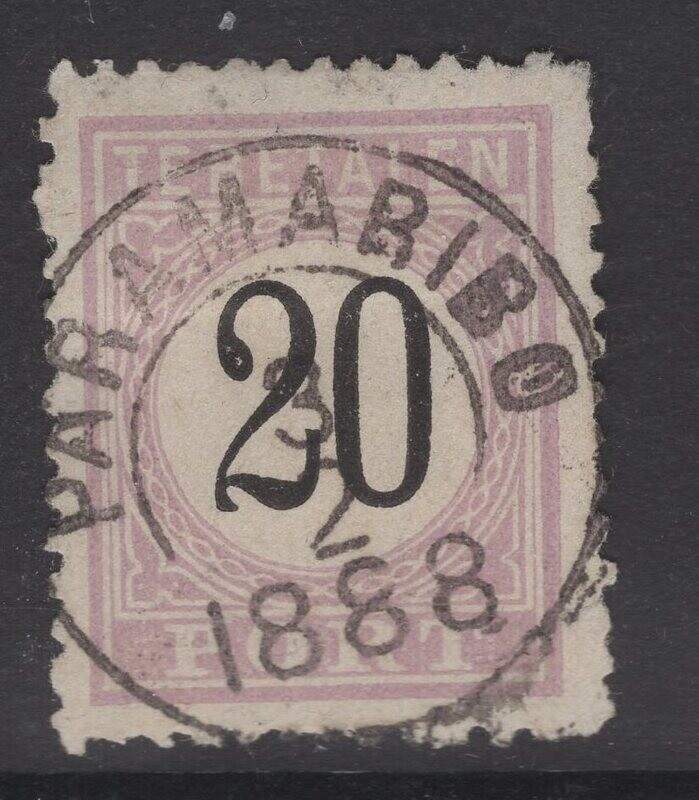 Kleinrond Paramaribo op nvph P4