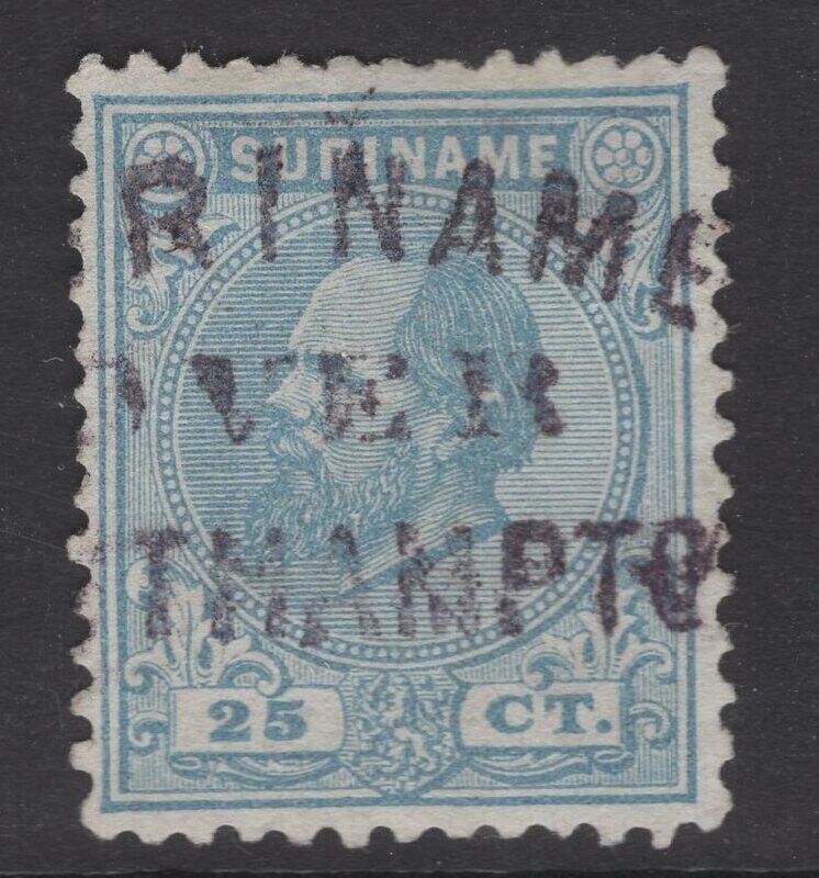 Bootstempel Suriname over Southampton op nvph 10a