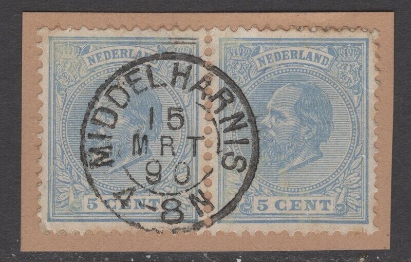 Middelharnis op nvph 19 in paar