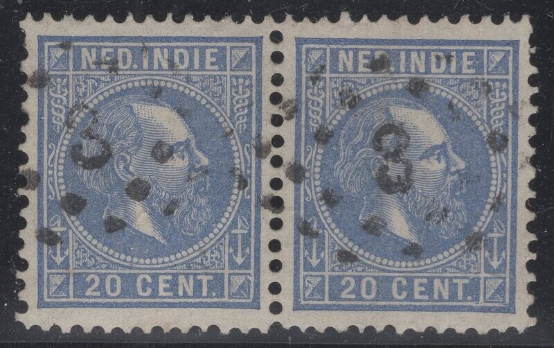 3 (Soerabaja) op nvph 12 in paar
