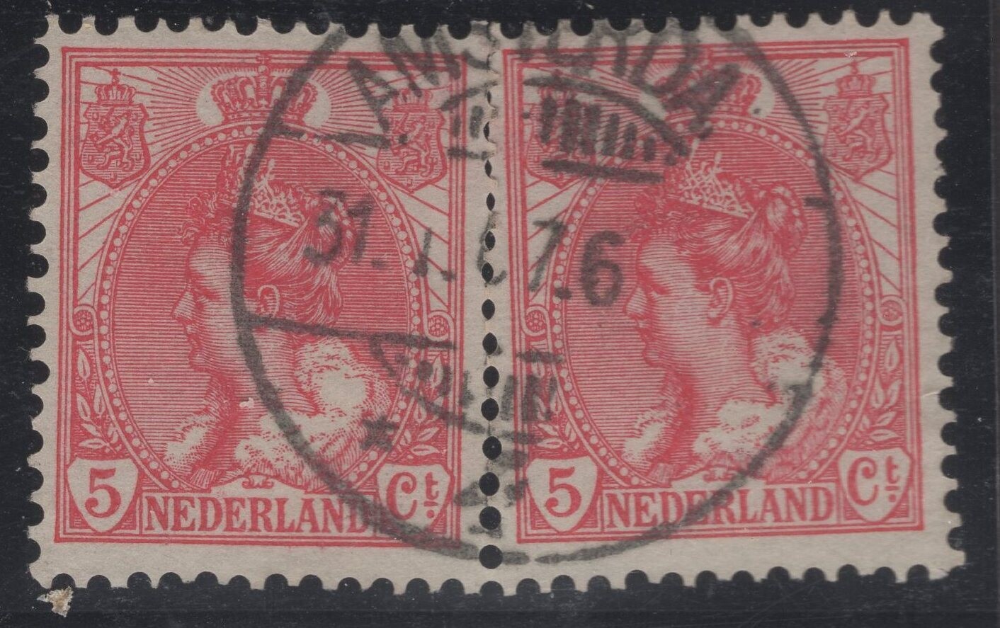 Amsterdam 4 op nvph 60 in paar