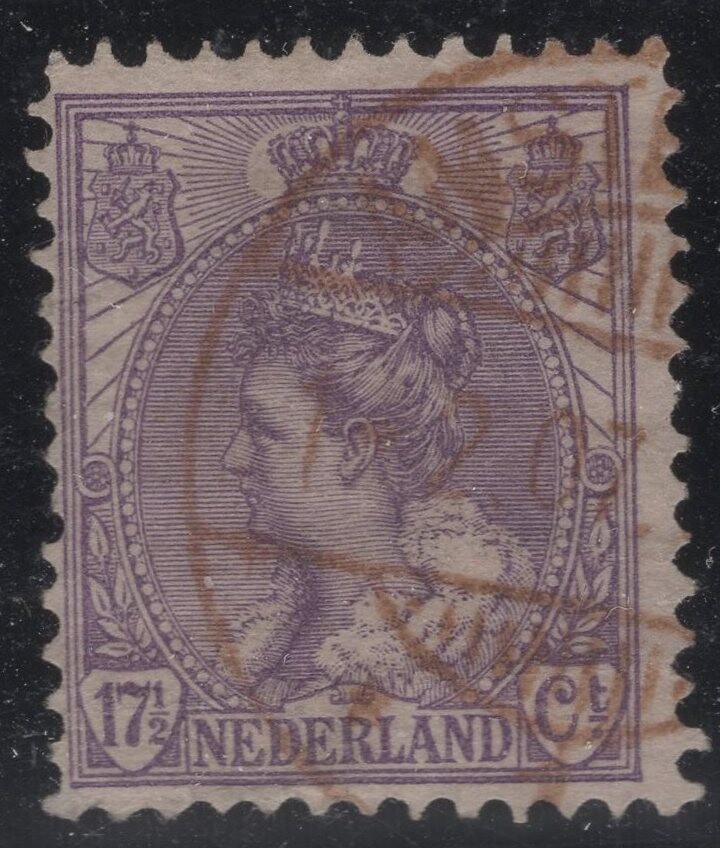 Amsterdam 1 in bruinpaars op nvph 66