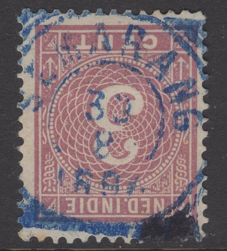 Semarang in blauw op nvph 20