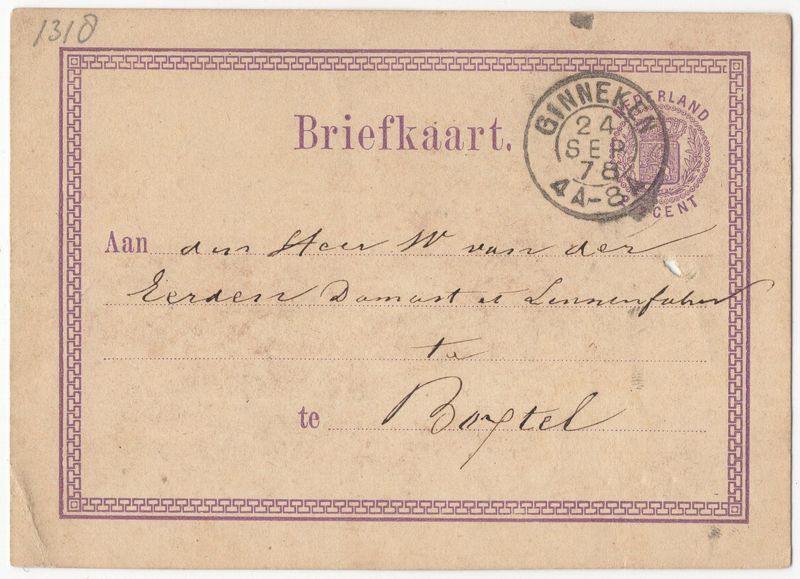 2-Letter Ginneken op briefkaart