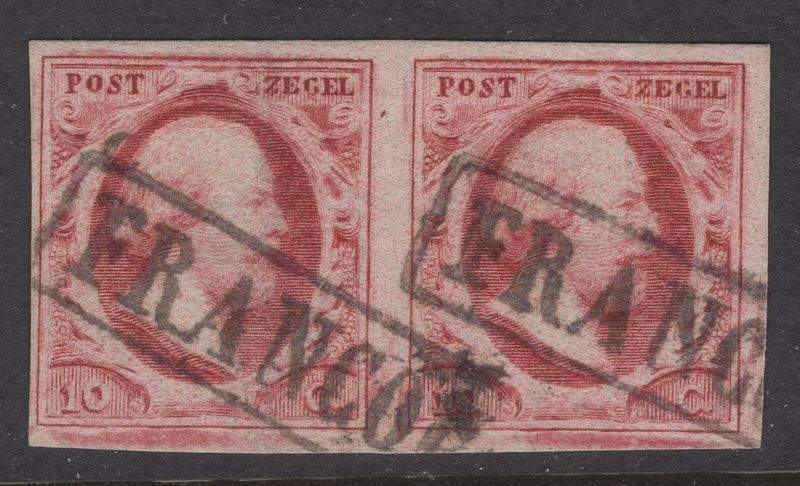 Nvph 2 VIII 53-54 in paar. Keur dr Louis BPP