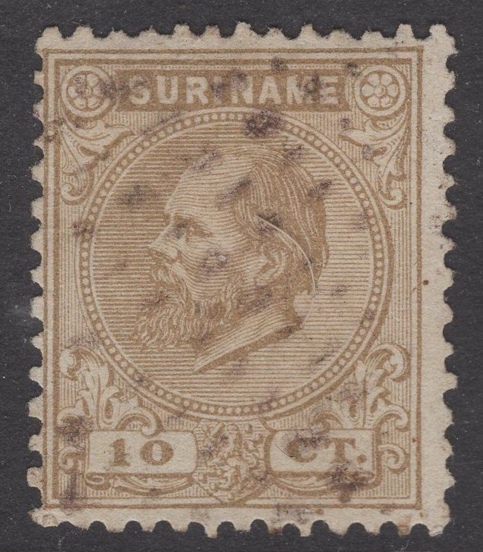 Blind puntstempel (Beneden Saramacca) op nvph 6