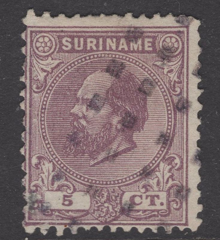 Blind puntstempel Coronie op nvph 5