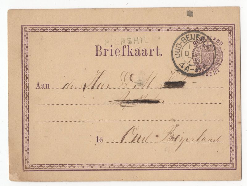 Langstempel Piershil naar Oud-Beijerland