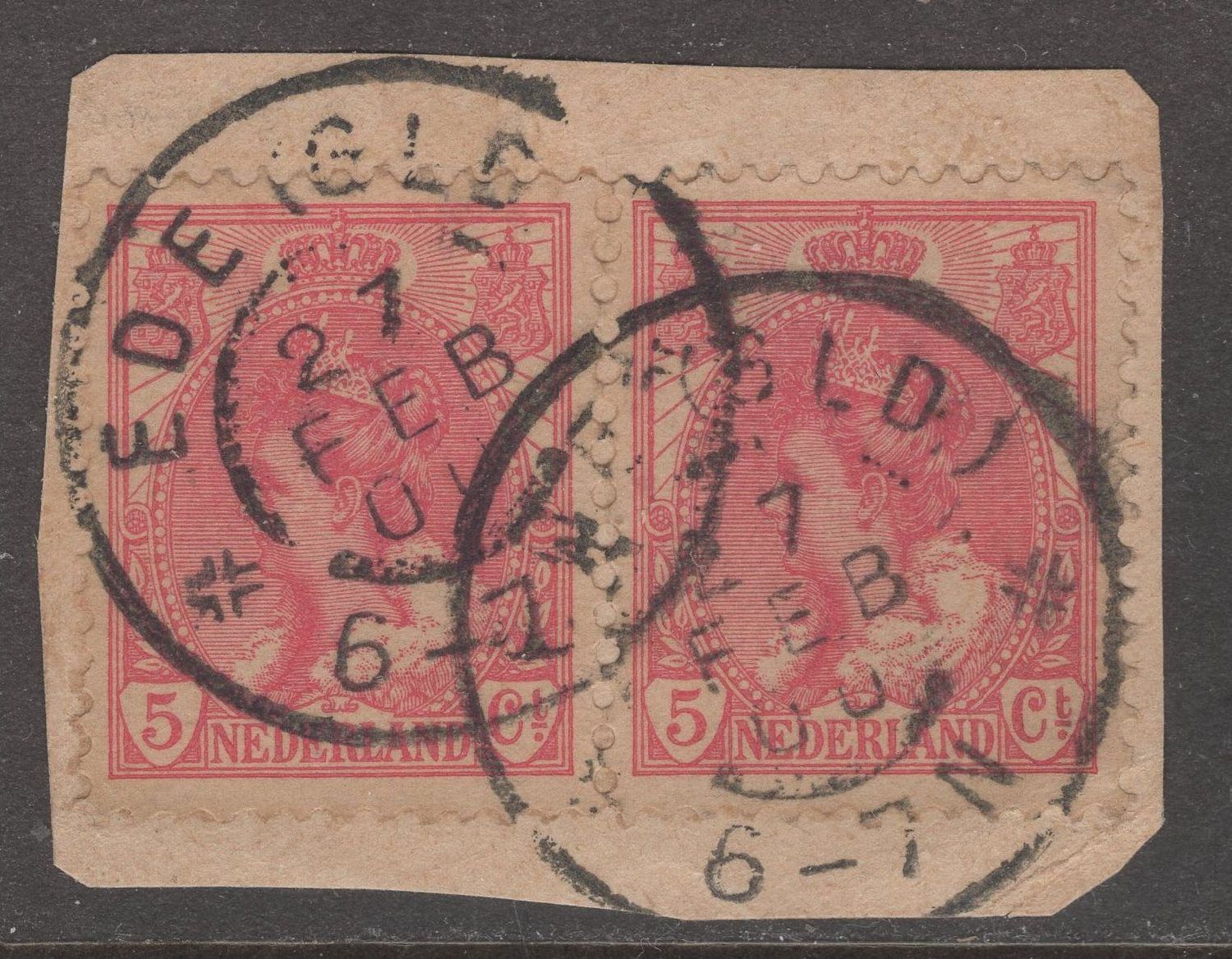 Ede  (Gld.) op nvph 60 in paar