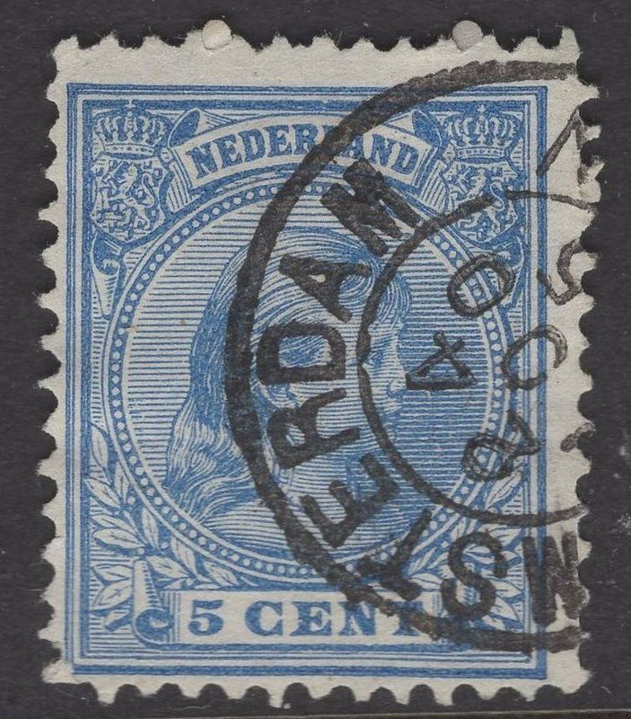 Amsterdam met kopstaande maand OCT op nvph 35