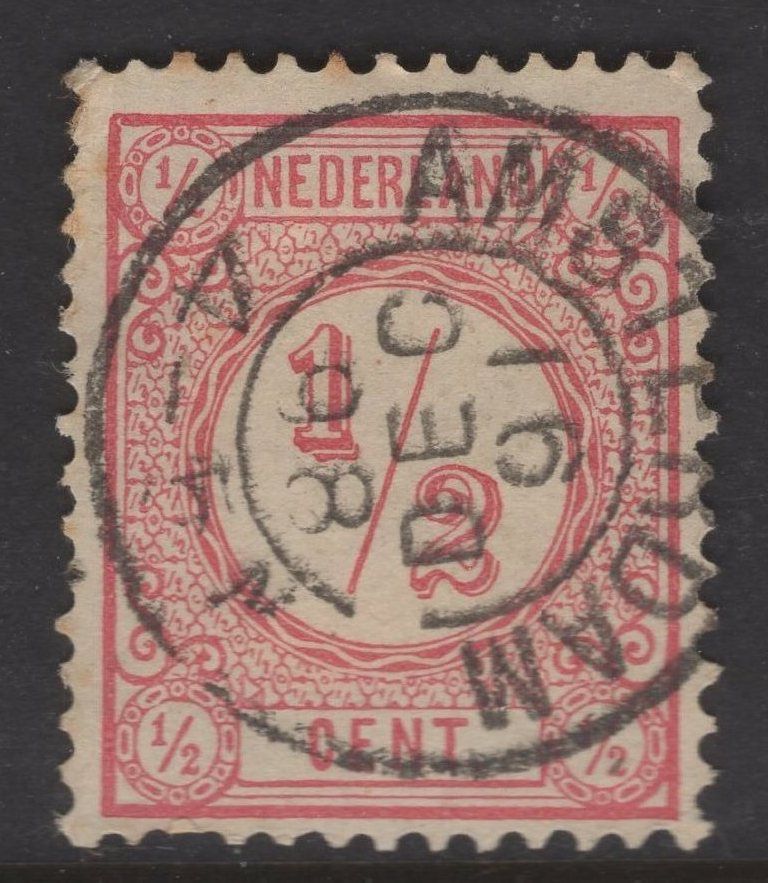 Amsterdam met kopstaande maand DEC op nvph 30b
