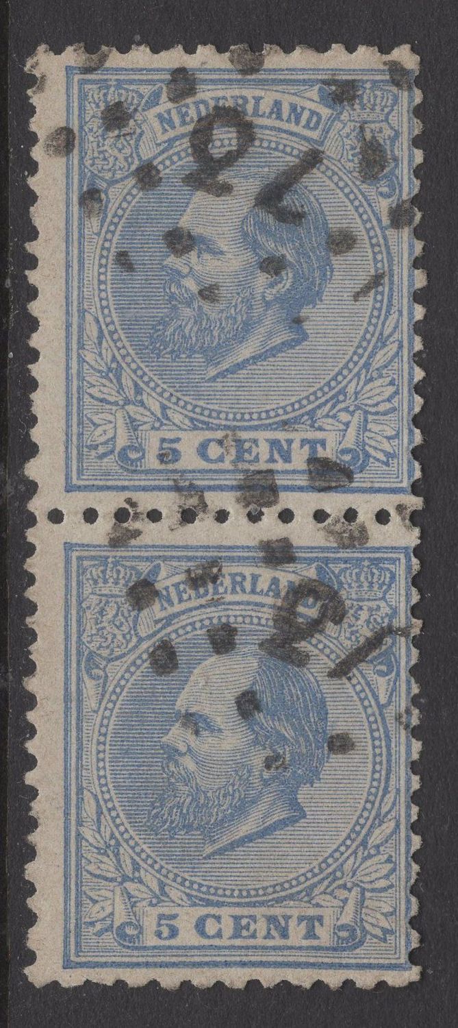 Nvph 19 J in vert. paar; puntstempel 73