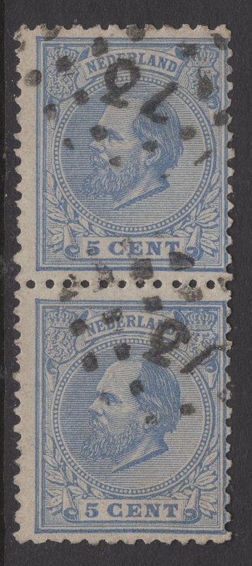 Nvph 19 J in vert. paar; puntstempel 73