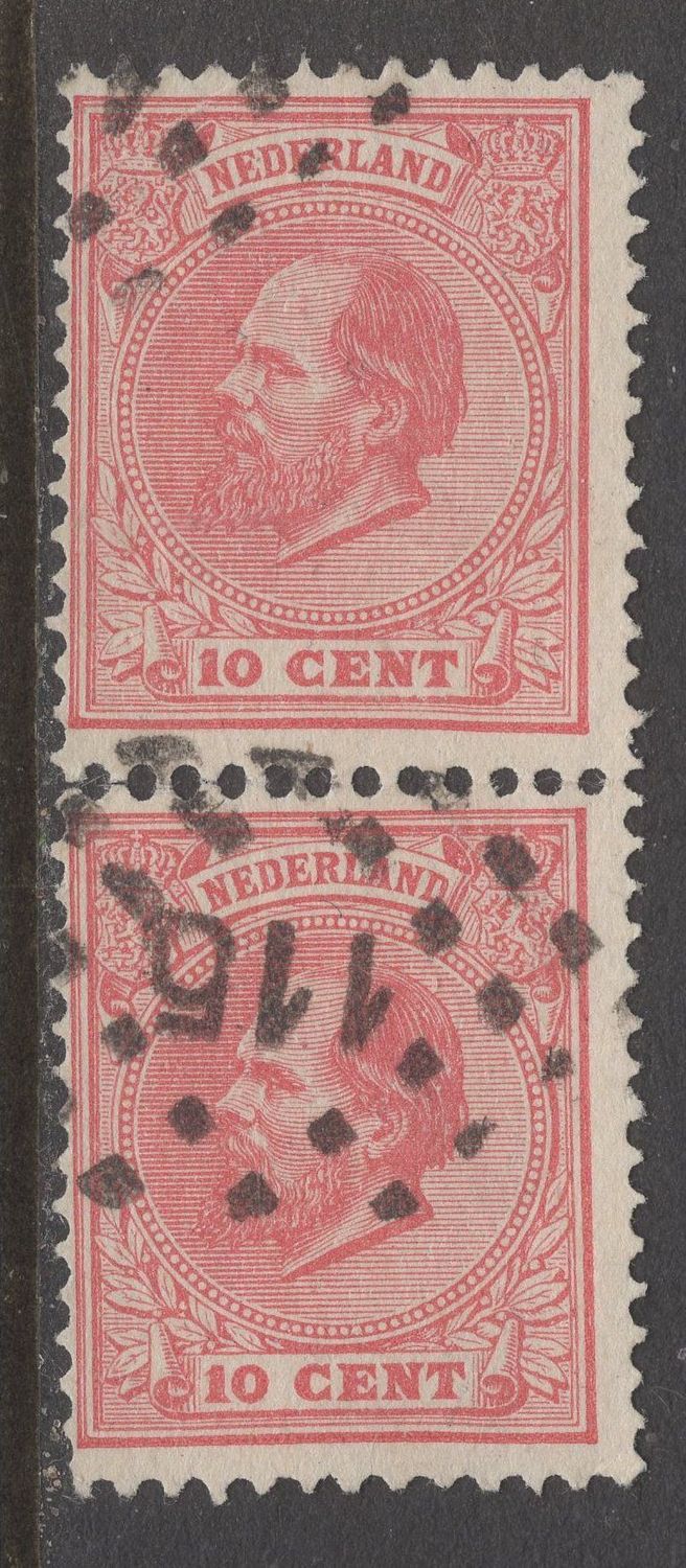 Nvph 21 H in vertikaal paar; pst 115