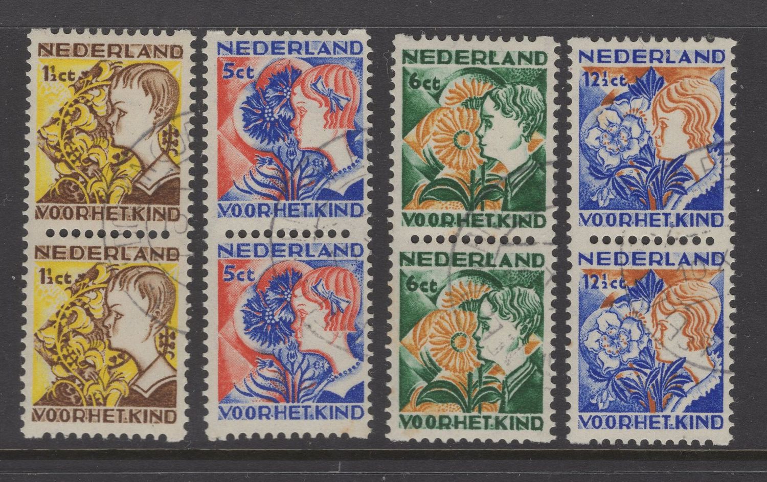 R94 t/m R97 postfris in vert. paren