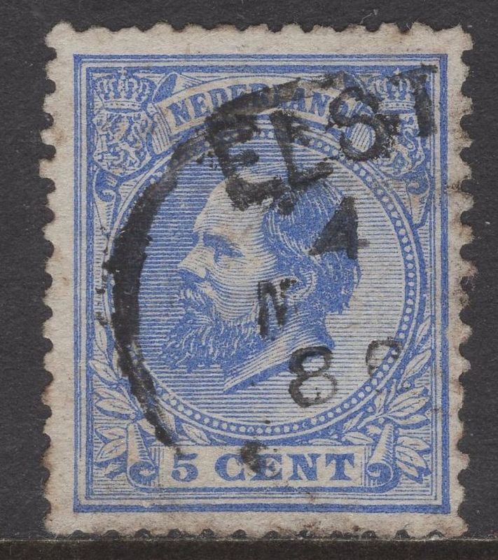 Elst (met langstempel) op nvph 19