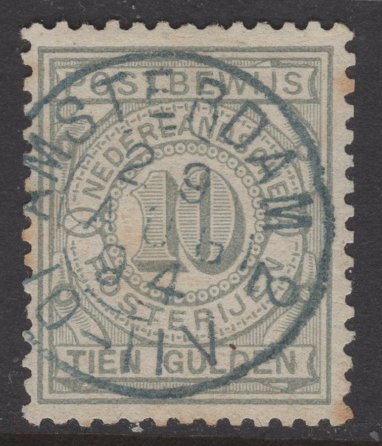 Amsterdam 2 in blauw op nvph PW7