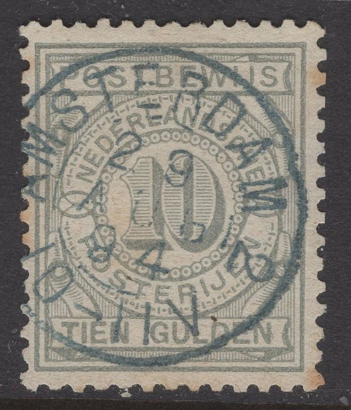 Amsterdam 2 in blauw op nvph PW7