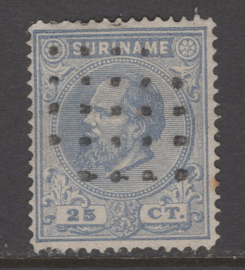 Nvph 10 met blind puntstempel Beneden Saramacca