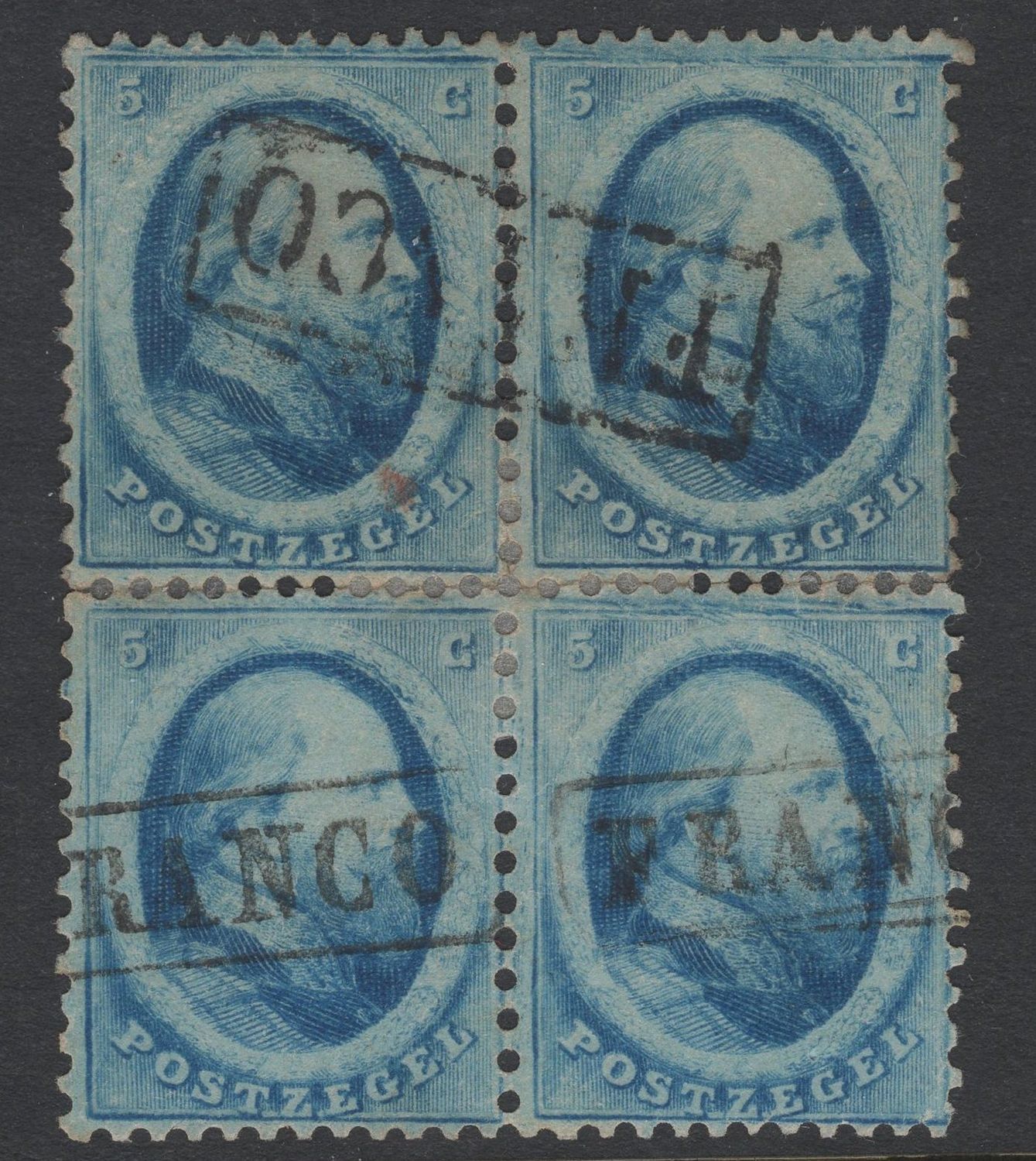 Nvph 4 A II in blok van 4