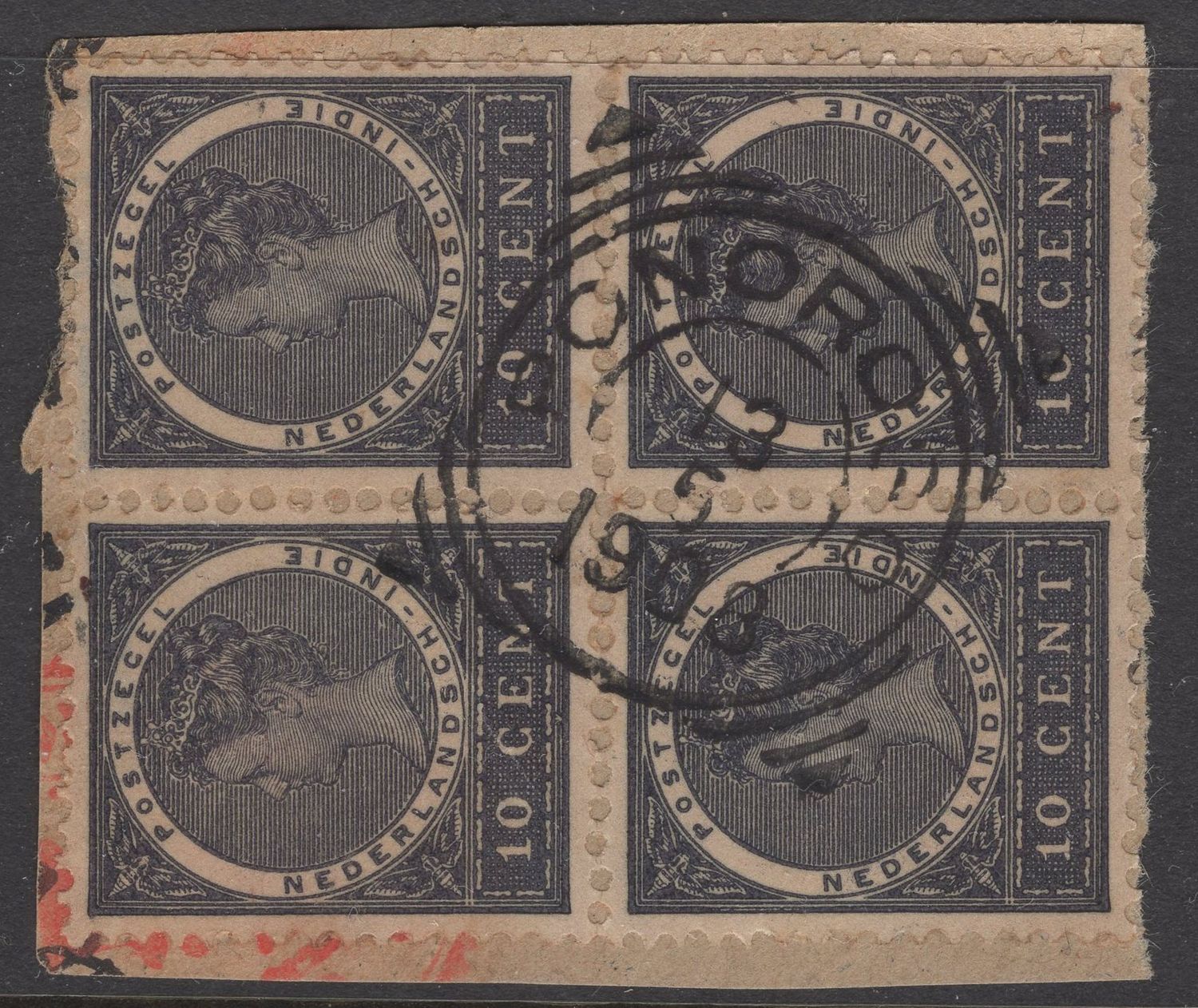 Ponorogo op nvph 48 in blok van 4